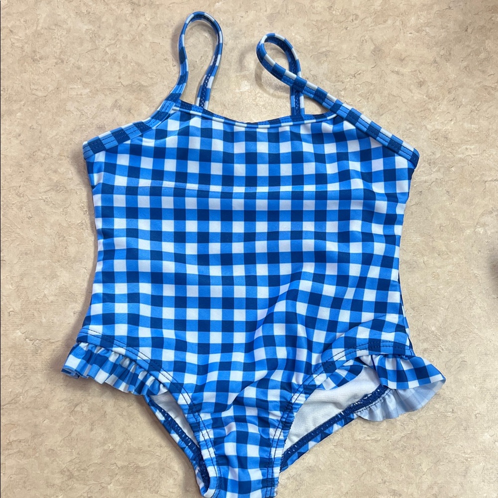 wonder nation Blue Gingham One-Piece Swimsuit